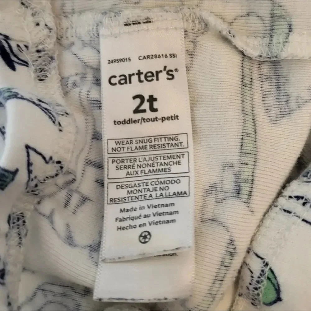 Carter Polar Bear Blue White Pajama Pants